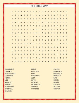 THE BIBLE WAY: A WORD SEARCH by HOUSE OF KNOWLEDGE AND KINDNESS