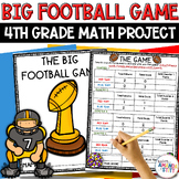 Football Math Activity - 4th Grade Add Subtract Multiply a