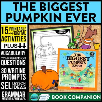 Preview of THE BIGGEST PUMPKIN EVER activities READING COMPREHENSION - Book Companion