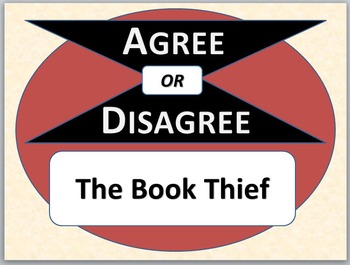 Preview of THE BOOK THIEF - Agree or Disagree Pre-reading Activity
