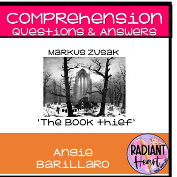 Preview of THE BOOK THIEF Comprehension Questions  AND Answers DISTANCE LEARNING