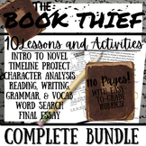 THE BOOK THIEF Novel Study Unit Bundle Writing, Projects, 