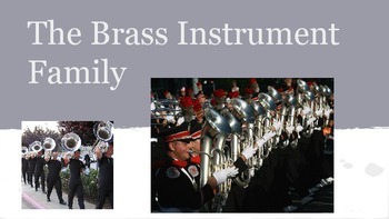 Preview of THE BRASS FAMILY Powerpoint/ Prezi Presentation w/ links and videos