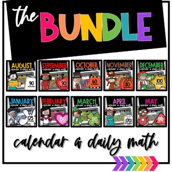 Preview of THE BUNDLE Digital Calendar and Daily Math for Kindergarten