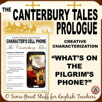 Preview of The Canterbury Tales Prologue - Characterization Activity - The Pilgrim's Phone