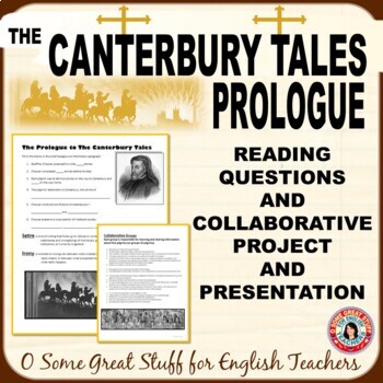 Preview of The Canterbury Tales - Prologue Reading Questions and Collaborative Project