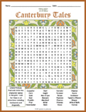 THE CANTERBURY TALES PROLOGUE Word Search Puzzle Worksheet