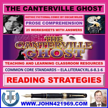 Preview of THE CANTERVILLE GHOST BY OSCAR WILDE - STORY COMPREHENSION - TASKS AND EXERCISES