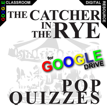 Preview of THE CATCHER IN THE RYE 5 Pop Quizzes Comprehension Question Exit Ticket DIGITAL