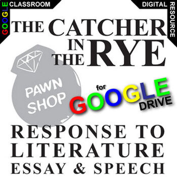 Preview of THE CATCHER IN THE RYE Essay Questions, Speech Writing Prompts DIGITAL Thesis