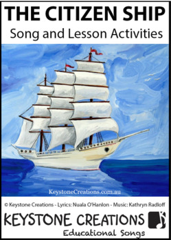 Preview of 'THE CITIZEN SHIP' (Grades 3-7) ~ Curriculum Song Package l Distance Learning