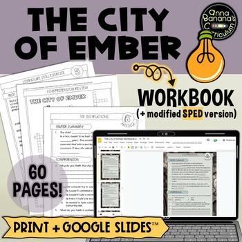 Preview of THE CITY OF EMBER WORKBOOK: Digital and Print Novel Study