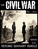 THE CIVIL WAR READING SUMMARY BUNDLE