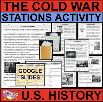 Preview of THE COLD WAR 1945-1960 U.S. History STATIONS (PDF & GOOGLE) Communism