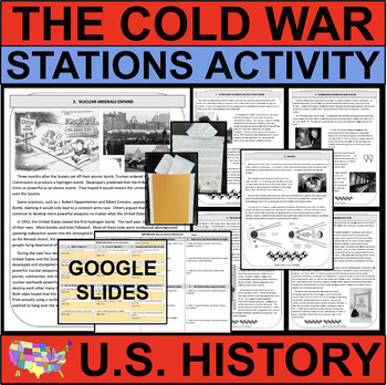 Preview of THE COLD WAR EXPANDS U.S. History STATIONS (PDF & GOOGLE) Communism