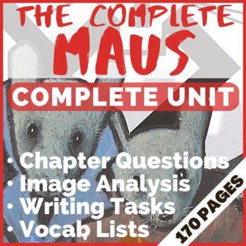Preview of THE COMPLETE MAUS Unit Plan: EDITABLE Discussion Questions, Worksheets, Quizzes