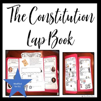 Preview of THE CONSTITUTION  LAP BOOK Template for ELL or 5th Grade