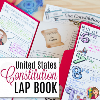 Preview of CONSTITUTION CIVICS LAP BOOK Template with DOODLE NOTES