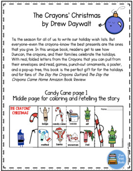The Crayons Christmas Book Craft By Fun With Books Tpt