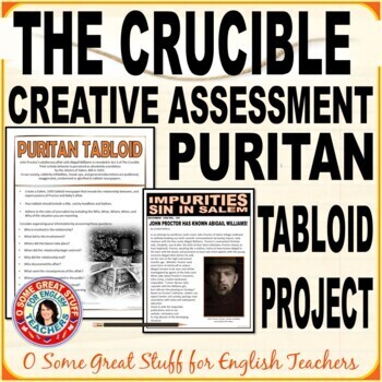 Preview of The Crucible - Creative Project - A Puritan Tabloid with Engaging Example