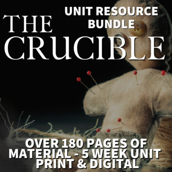 Preview of The Crucible Unit Plan Teaching Bundle - No-Prep 180+ Pages Print & Digital
