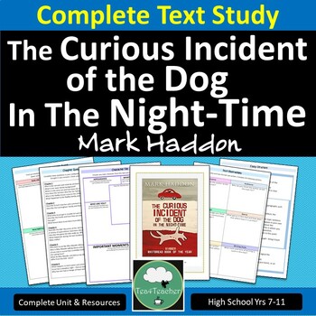 Preview of THE CURIOUS INCIDENT OF THE DOG IN THE NIGHT TIME Novel Study Unit