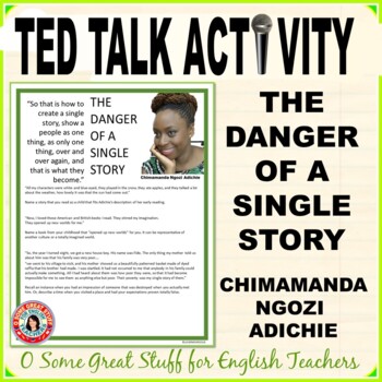 Preview of The Danger of a Single Story Ted Talk Discussion and Reflection Worksheet