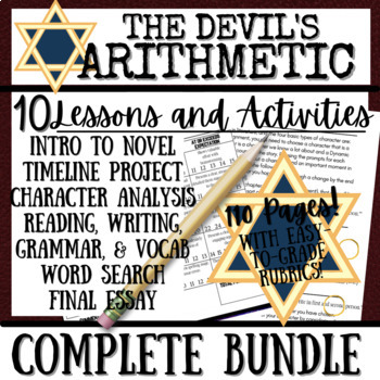 Preview of THE DEVIL'S ARITHMETIC | Novel Study | Unit Bundle 10 Resources!