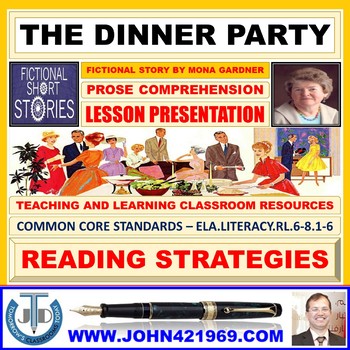Preview of THE DINNER PARTY - STORY COMPREHENSION - LESSON PRESENTATION
