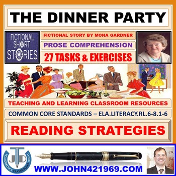 Preview of THE DINNER PARTY - STORY COMPREHENSION - TASKS AND EXERCISES
