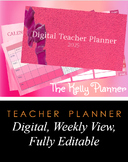 THE Digital Teacher Planner: The Kelly | Weekly View | Edi