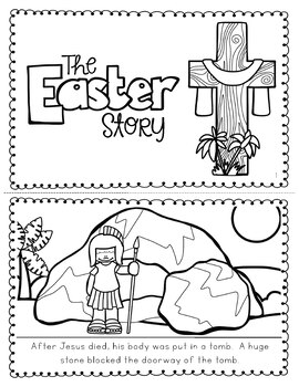 THE EASTER STORY BIBLE STORIES UNIT Black and White Version by Darling ...