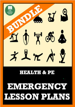 Preview of THE EMERGENCY HEALTH & PE SUB LESSONS BUNDLE