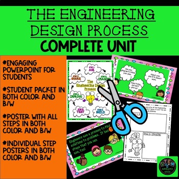 Preview of ENGINEERING DESIGN PROCESS UNIT POWERPOINT, STUDENT PACKET, & POSTER PRINTABLES