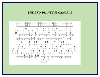 Preview of THE EXO- PLANET CANCRI E CRYPTOGRAM