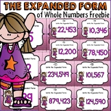 THE EXPANDED FORM OF WHOLE NUMBERS FREEBIE {PLACE VALUE}