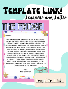 Preview of THE FRIDGE ACTIVITY | EDITABLE