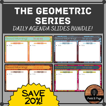 Preview of THE GEOMETRIC SERIES BUNDLE - Agenda Slides