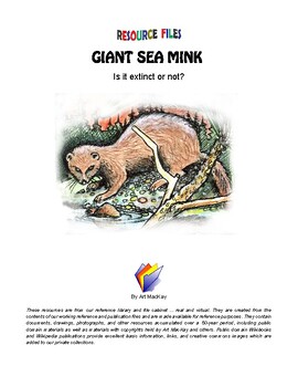 Preview of THE GIANT SEA MINK - EXTINCT OR NOT? UPDATED 2023-12-15
