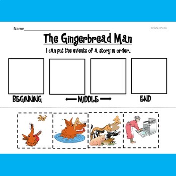 THE GINGERBREAD MAN-SEQUENCING by One Teacher and Two Cats | TpT