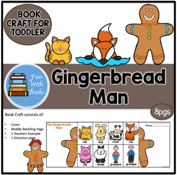 The Gingerbread Man Toddler Book Craft By Fun With Books Tpt
