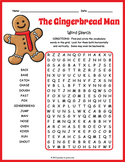 THE GINGERBREAD MAN STORY Word Search Puzzle Worksheet