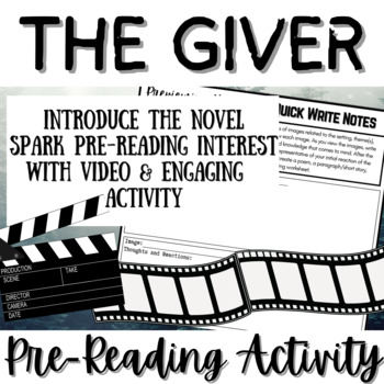 Preview of THE GIVER By Lois Lowry | Novel Study Intro Activity | Video & Reflection