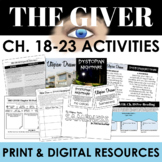 THE GIVER Chapters 18-23 Activities: Graphic Organizers, G