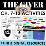 THE GIVER Chapters 7-12 Activities: Mock Ceremony, Discuss