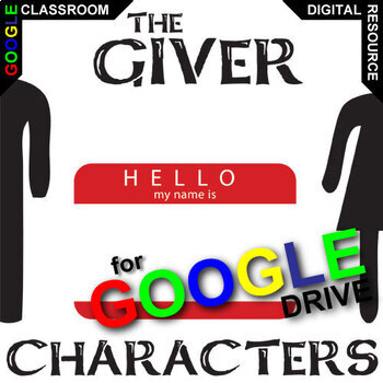 Preview of THE GIVER Activity Characterization DIGITAL Lowry Analyzing Character Traits