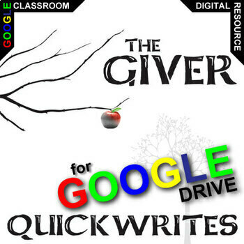 Preview of THE GIVER Quickwrite Journal Writing Questions DIGITAL Bellringer Chapter Warmup