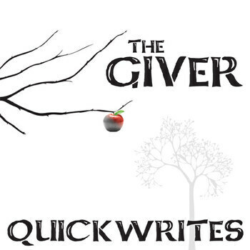 Preview of THE GIVER Quickwrite Writing Prompts - Chapter Questions Journal Bellringer