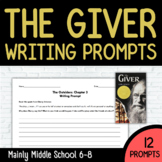 THE GIVER by Lois Lowry - Writing Prompts (1 per chapter)