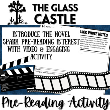 Preview of THE GLASS CASTLE | Novel Study Intro Activity | Video & Reflection